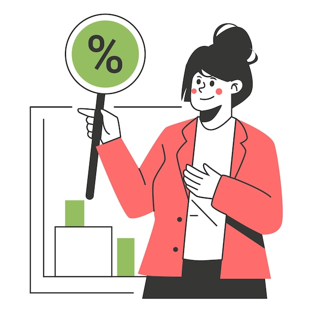 Ilustración de grandes descuentos en las ventas