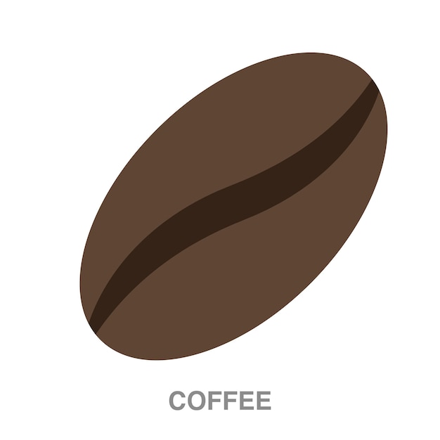 Ilustración de grano de café sobre fondo transparente