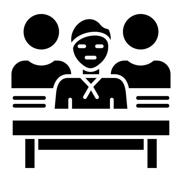 Ilustración de grupo de glifo en negro sólido