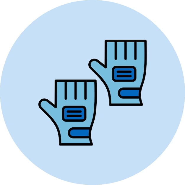 Ilustración de guantes planos para ciclismo
