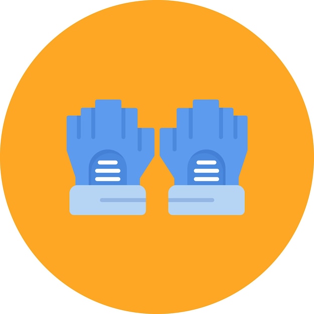 Ilustración de guantes planos sin dedos