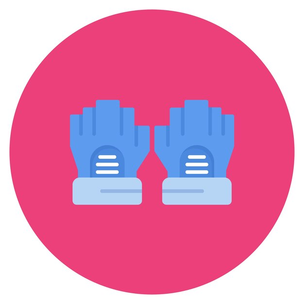 Ilustración de guantes planos sin dedos