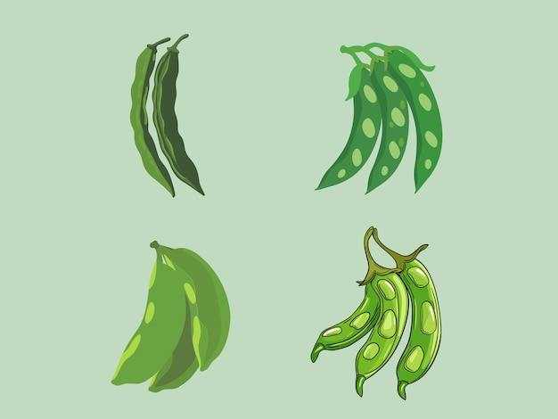 Vector ilustración de los guisantes