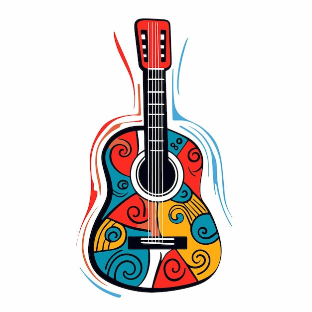 Vector ilustración de una guitarra