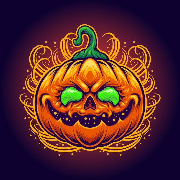 Ilustración de Halloween Jack O Lantern