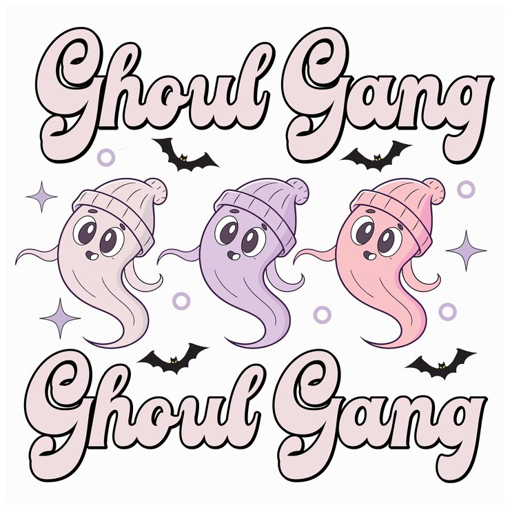 Ilustración de Halloween de la pandilla Ghoul