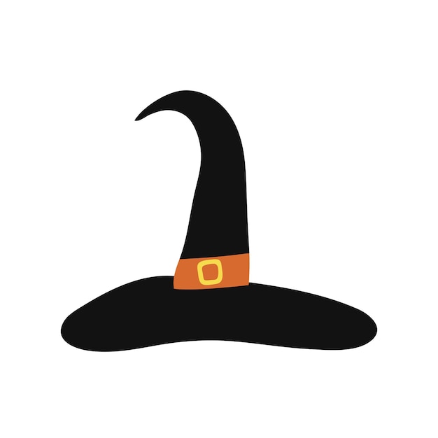 Ilustración de halloween de vector de sombrero de bruja