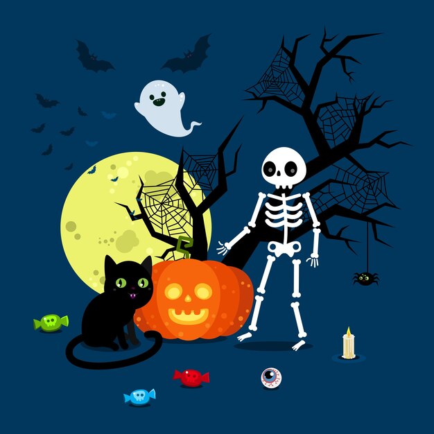 Vector ilustración de halloween