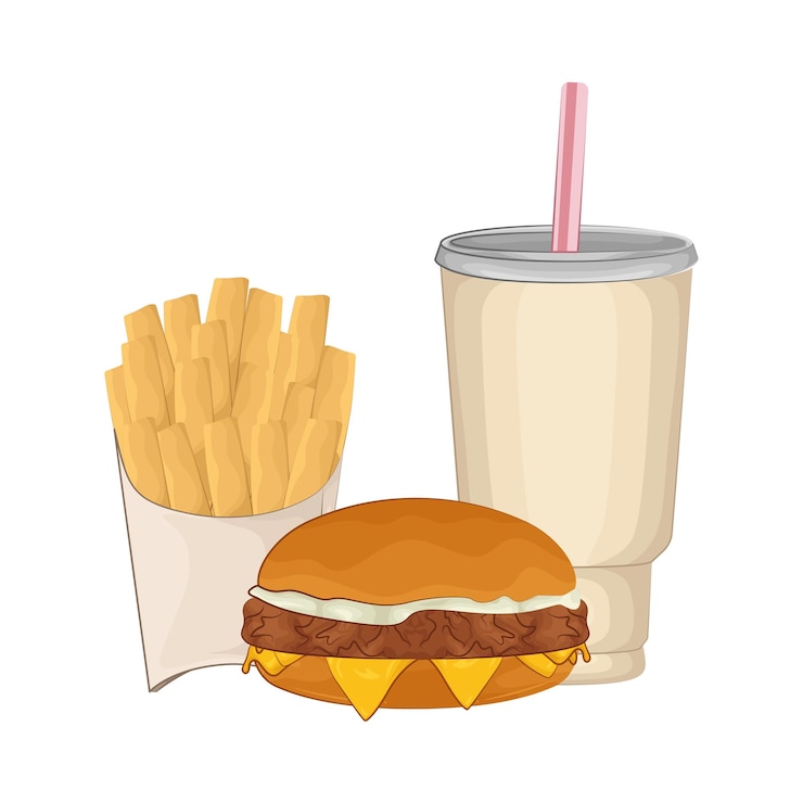 Vector ilustración de una hamburguesa