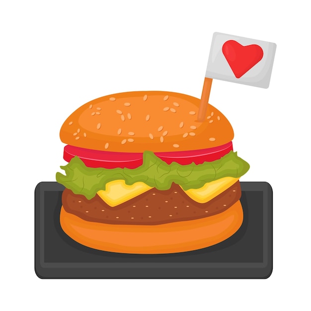 Vector ilustración de una hamburguesa