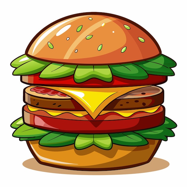 Ilustración de la hamburguesa
