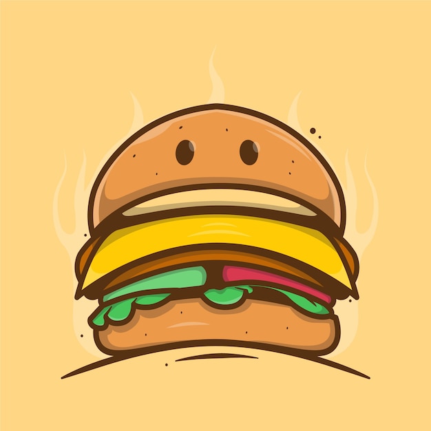 Ilustración de hamburguesa