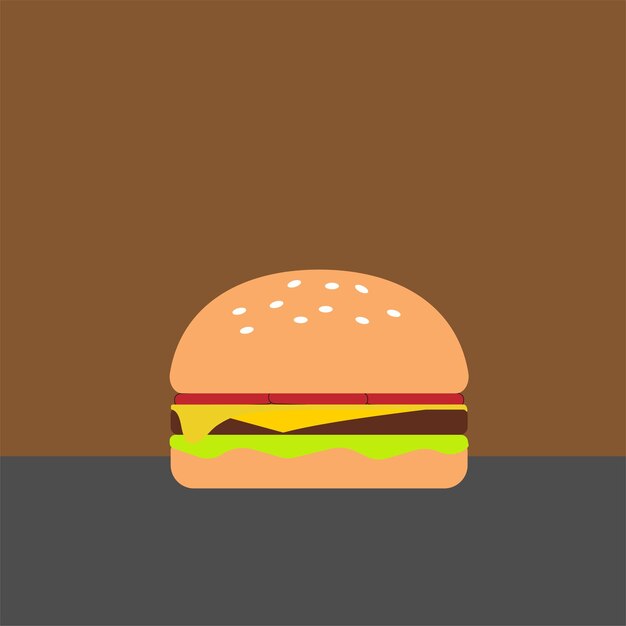 Ilustración de la hamburguesa