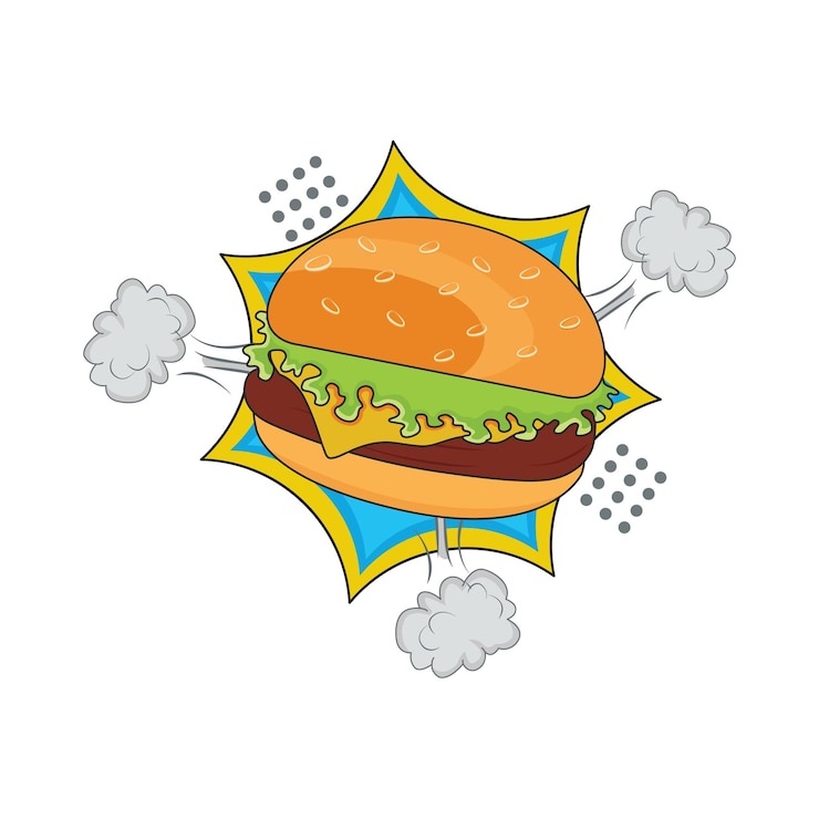 Vector ilustración de una hamburguesa