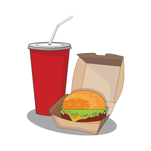 Vector ilustración de una hamburguesa