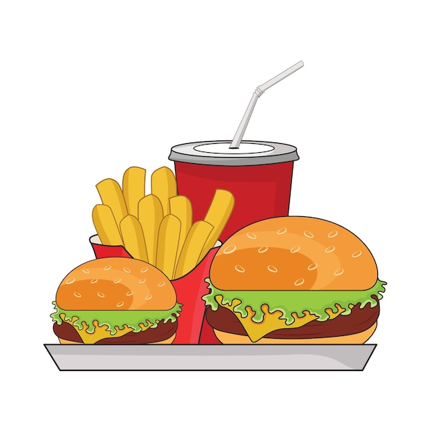 Vector ilustración de una hamburguesa