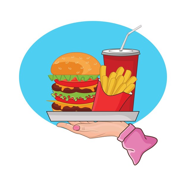 Ilustración de una hamburguesa