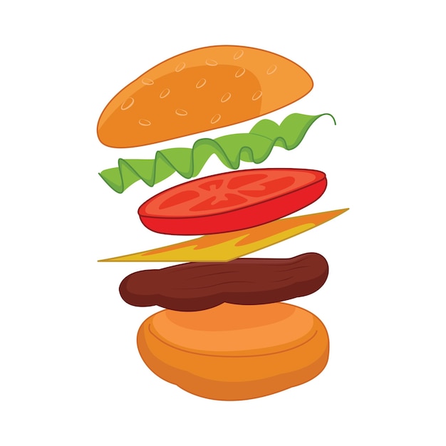 Ilustración de una hamburguesa