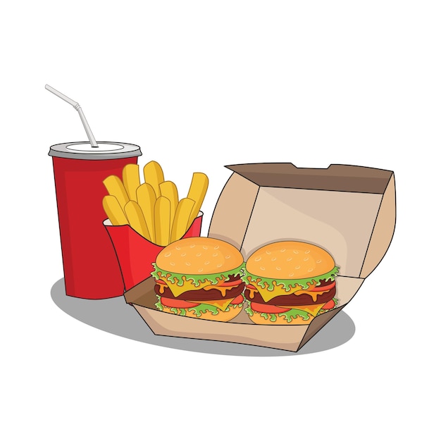 Ilustración de una hamburguesa