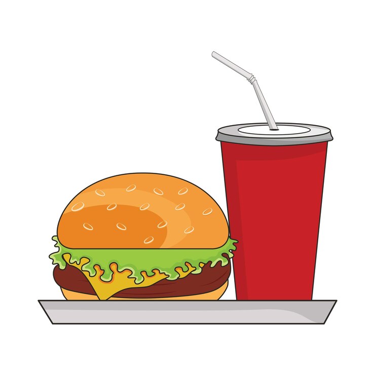 Vector ilustración de una hamburguesa