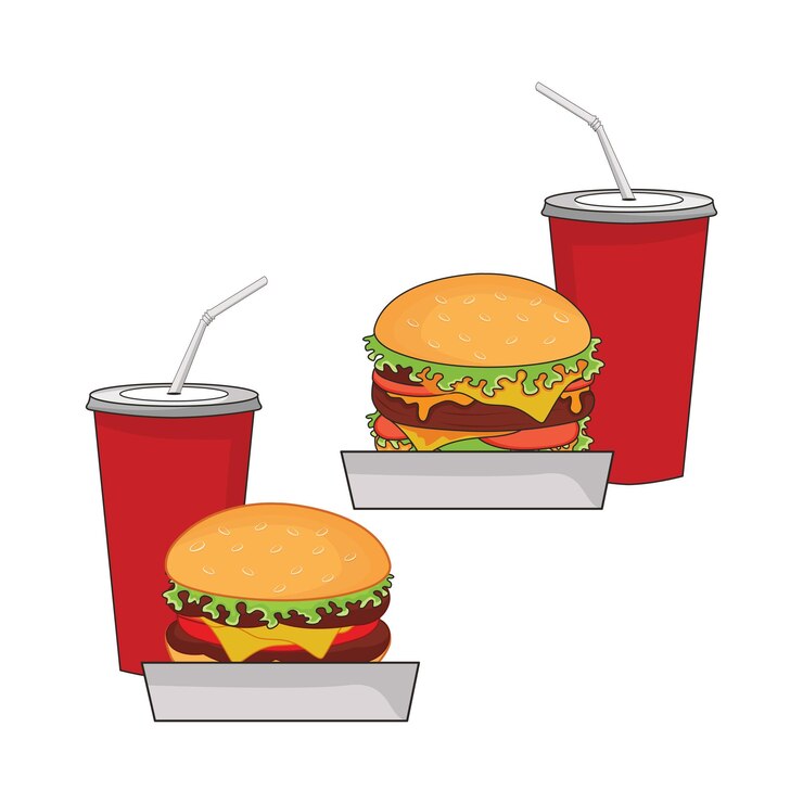 Vector ilustración de una hamburguesa