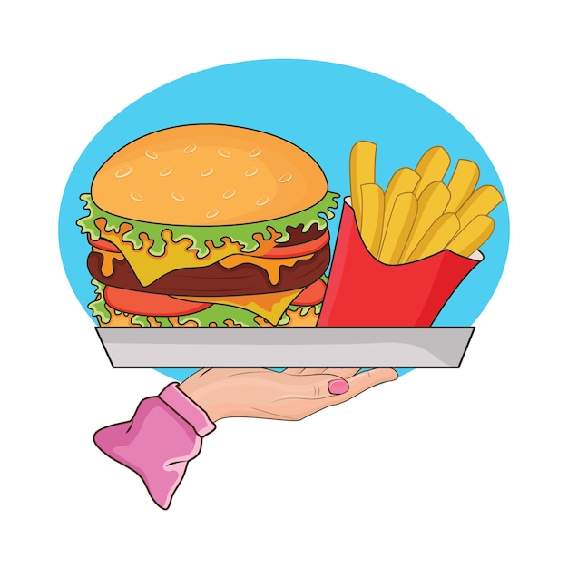 Ilustración de una hamburguesa