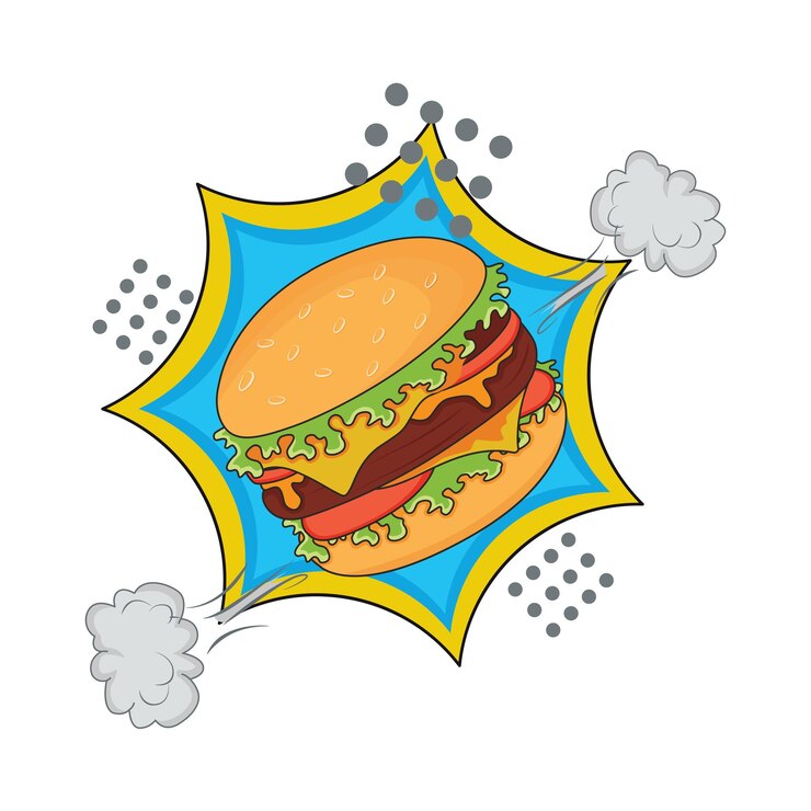 Vector ilustración de una hamburguesa