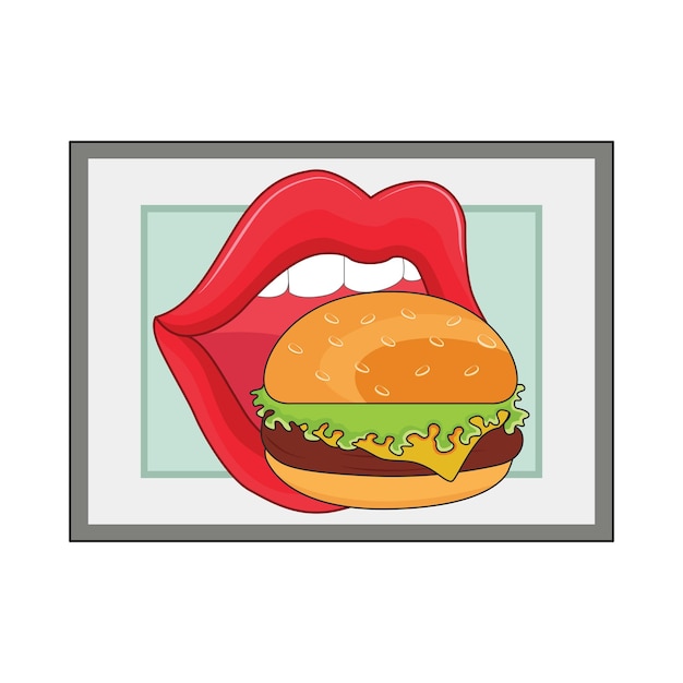 Vector ilustración de una hamburguesa