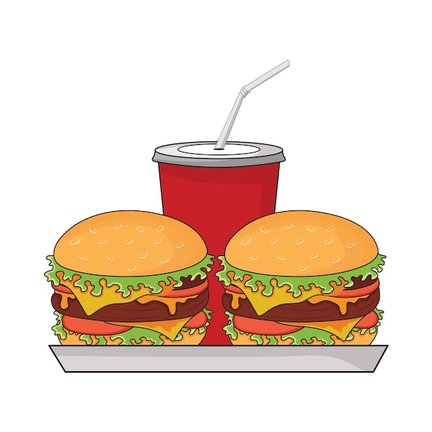 Ilustración de una hamburguesa