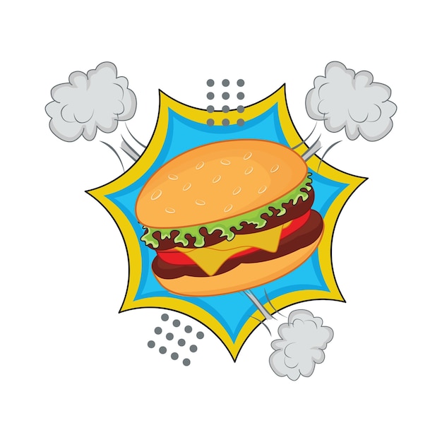 Vector ilustración de una hamburguesa