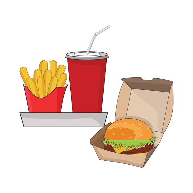 Vector ilustración de una hamburguesa