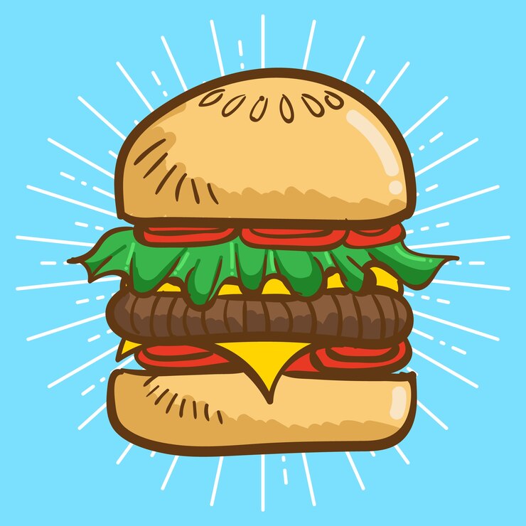 Vector ilustración de hamburguesa