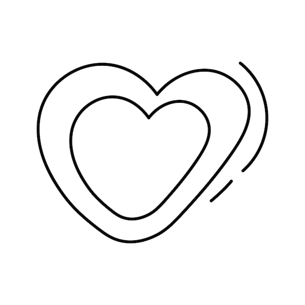 Ilustración de HeartVector en estilo doodle