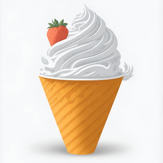 Vector ilustración de helado sobre fondo blanco vector