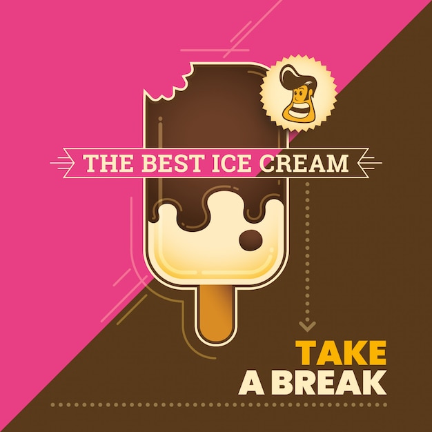 Ilustración de helado