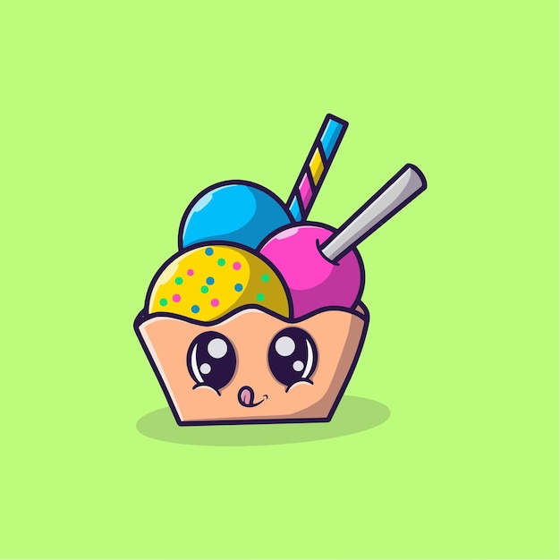 Ilustración de helado