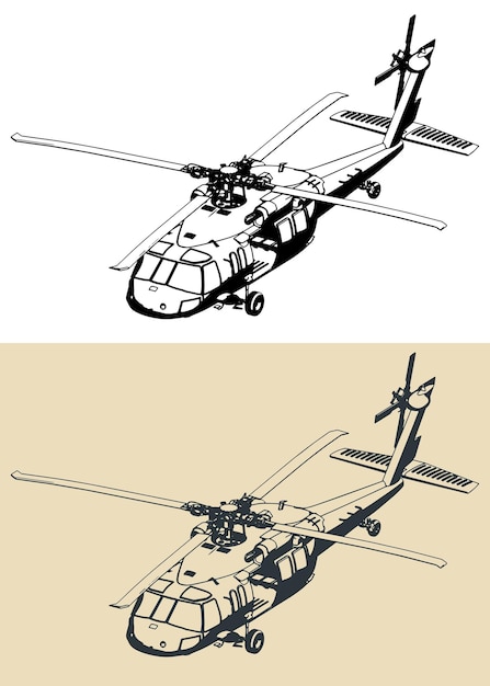 Ilustración de un helicóptero