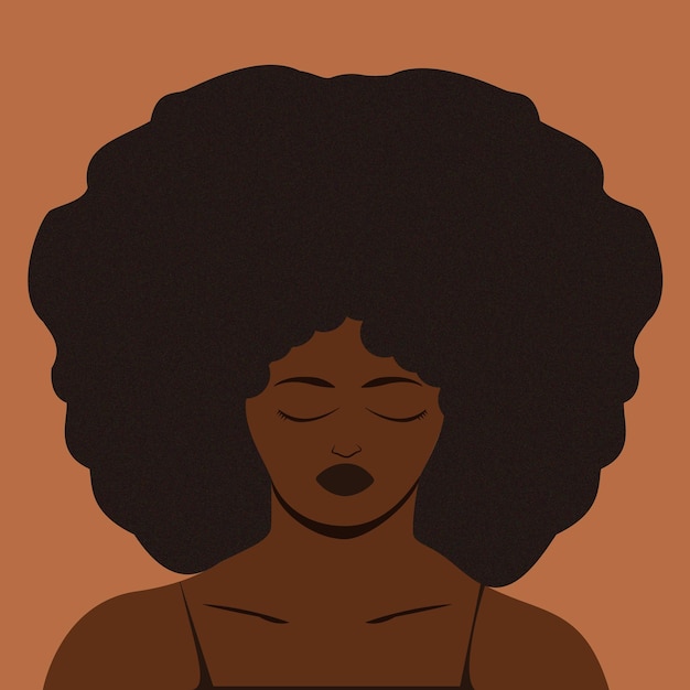 Ilustración una hermosa mujer negra