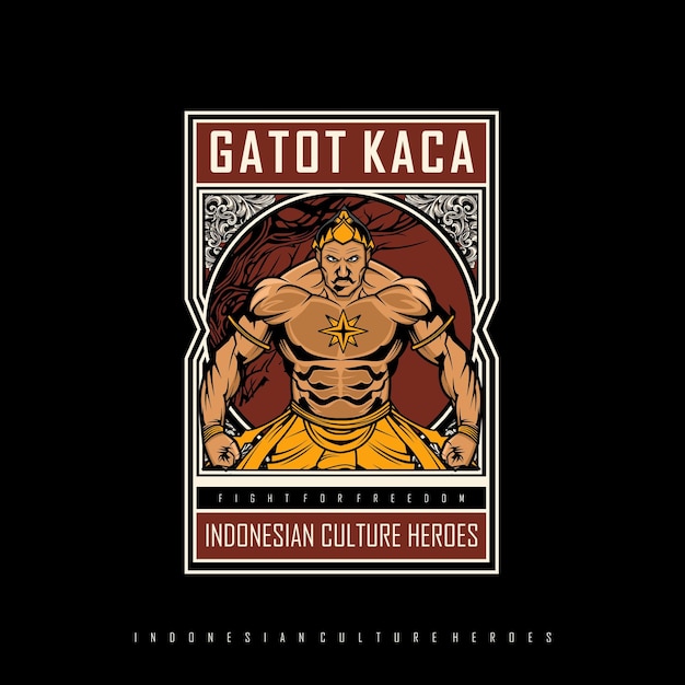 Vector ilustración de héroes de la cultura de indonesia