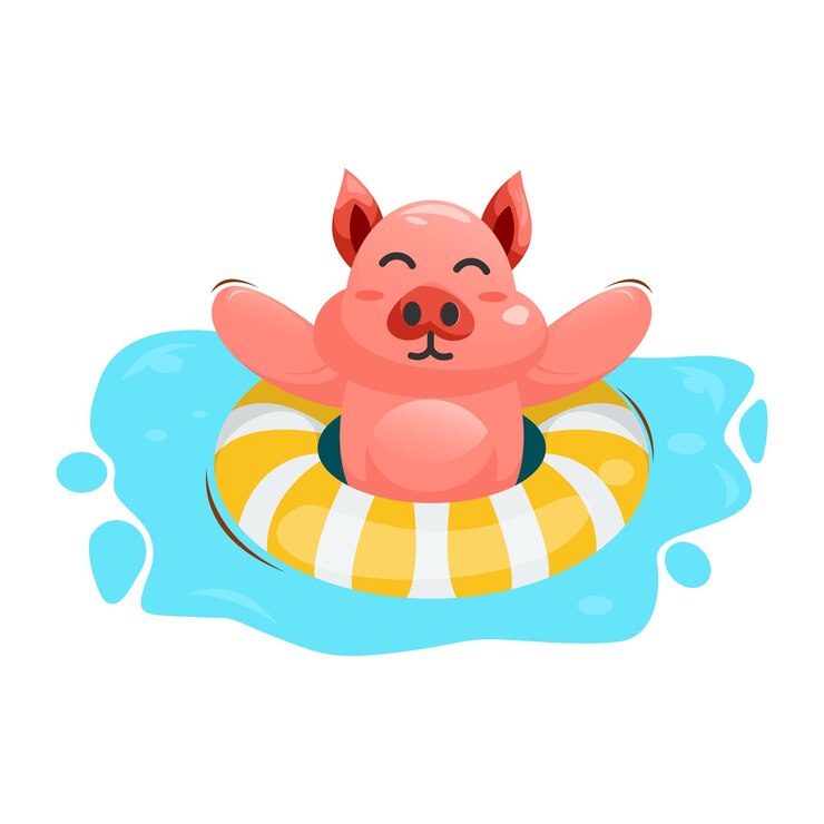 Ilustración de hipopótamo lindo