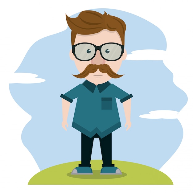 Ilustración hipster