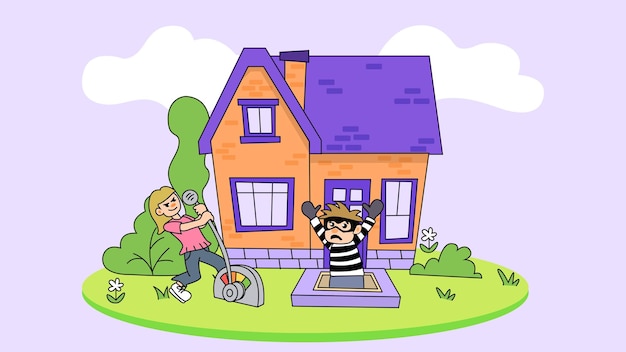 Ilustración de un hogar inteligente