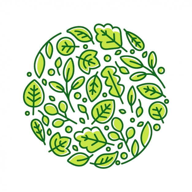 Ilustración de hoja de círculo