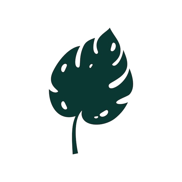 Ilustración de hoja de monstera