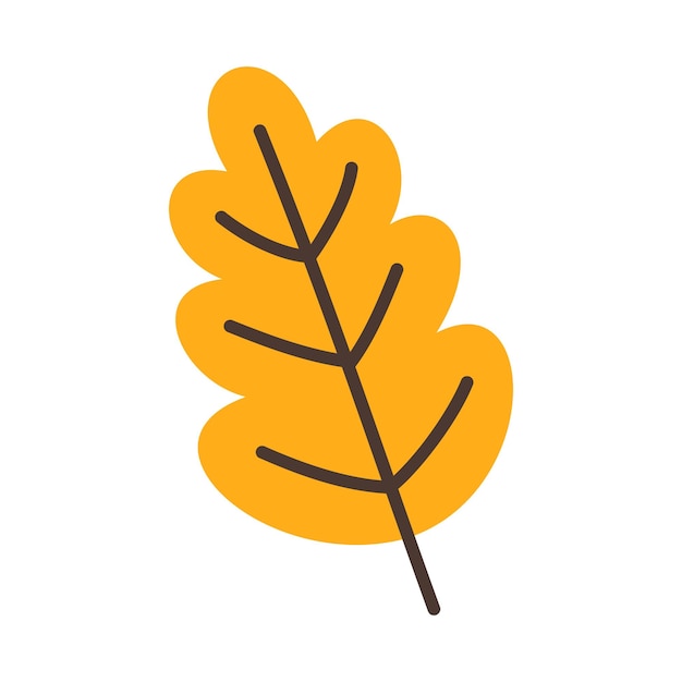 Ilustración de hojas de otoño dibujada a mano en blanco