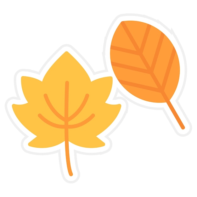 Vector ilustración de las hojas planas del otoño