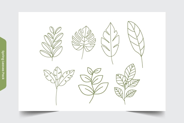 Ilustración de las hojas de primavera 7