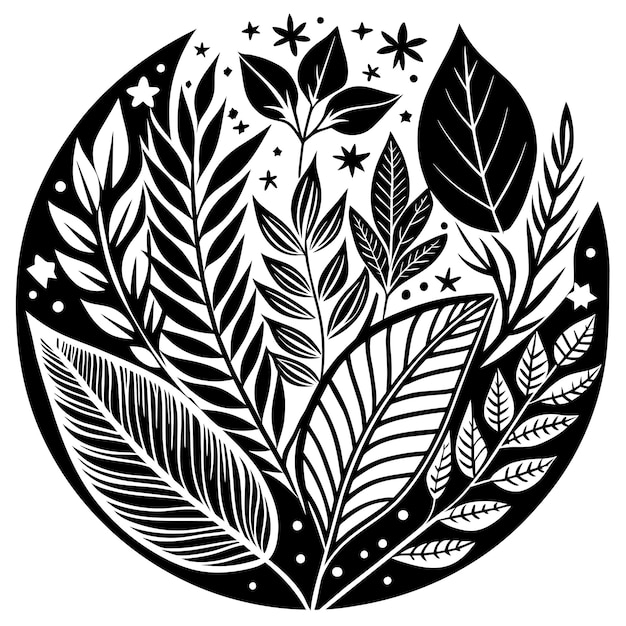 Vector ilustración de las hojas