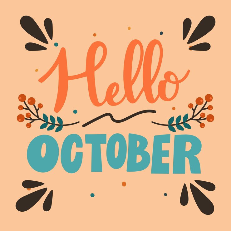 Vector ilustración hola otoño