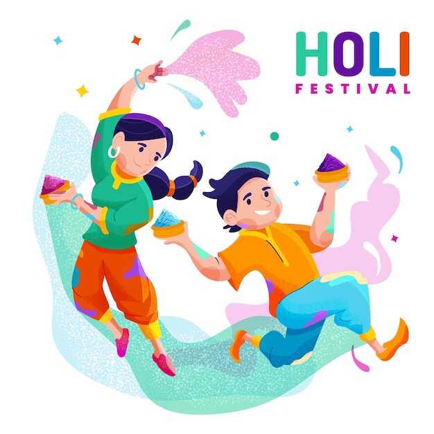 Ilustración holi plana